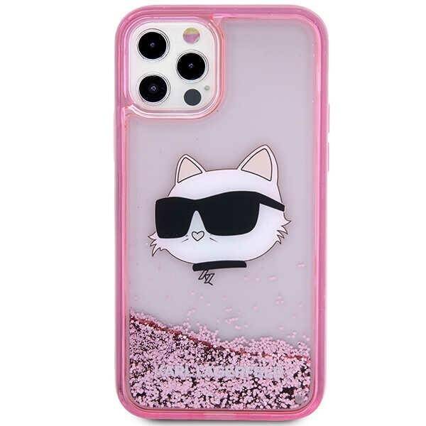 ETUI KARL LAGERFELD LIQUID GLITTER CHOUPETTE'S HEAD do IPHONE 12 / 12 PRO