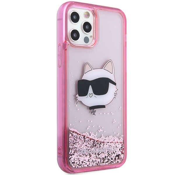 ETUI KARL LAGERFELD LIQUID GLITTER CHOUPETTE'S HEAD do IPHONE 12 / 12 PRO