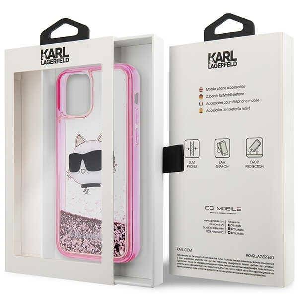 ETUI KARL LAGERFELD LIQUID GLITTER CHOUPETTE'S HEAD do IPHONE 12 / 12 PRO