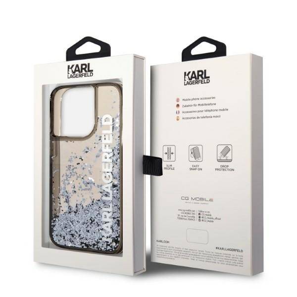 ETUI KARL LAGERFELD LIQUID GLITTER DO IPHONE 14 PRO BLACK