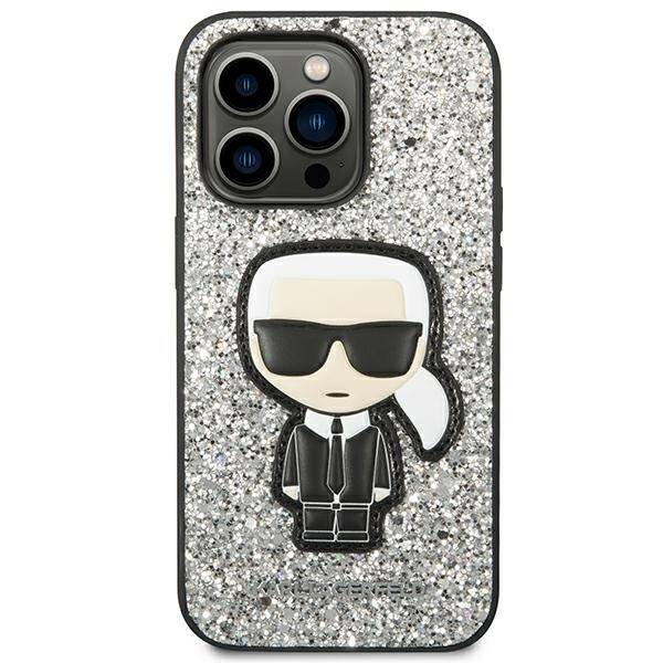 ETUI KARL LAGERFELD LIQUID GLITTER DO IPHONE 14 PRO SILVER