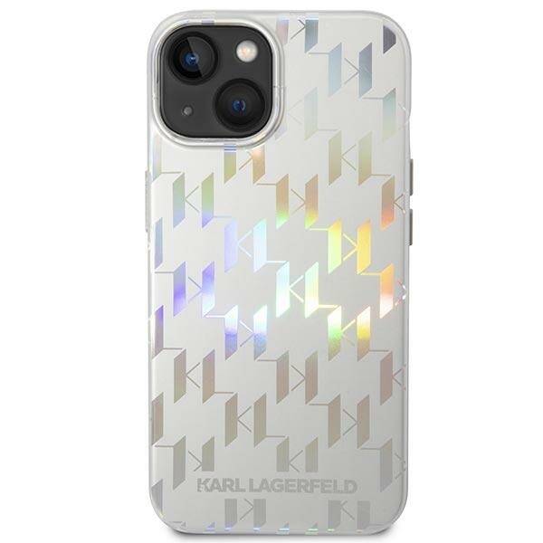 ETUI KARL LAGERFELD MONOGRAM DO IPHONE 14 PLUS / 15 PLUS SILVER