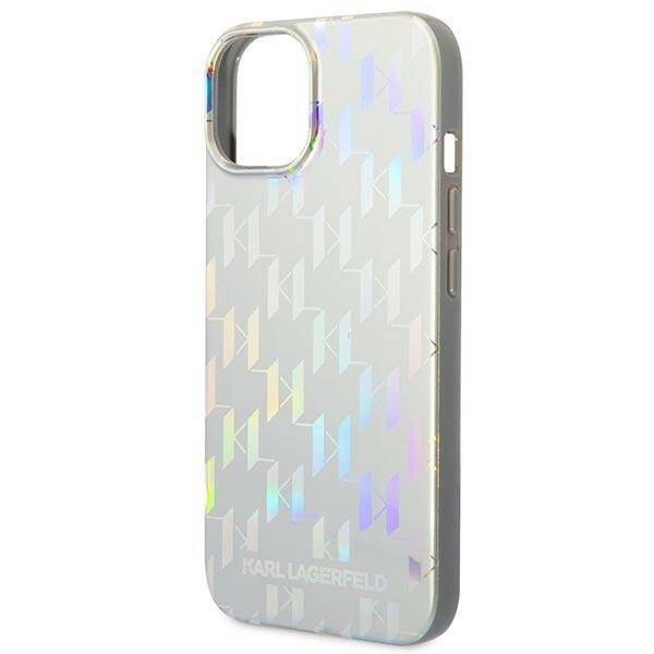 ETUI KARL LAGERFELD MONOGRAM DO IPHONE 14 PLUS / 15 PLUS SILVER