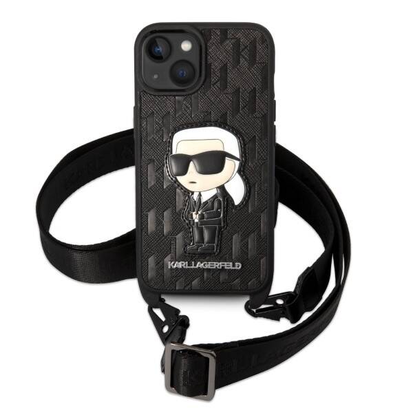 ETUI KARL LAGERFELD MONOGRAM IKONIK DO IPHONE 14 PLUS / 15 PLUS