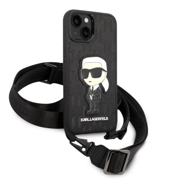 ETUI KARL LAGERFELD MONOGRAM IKONIK DO IPHONE 14 PLUS / 15 PLUS