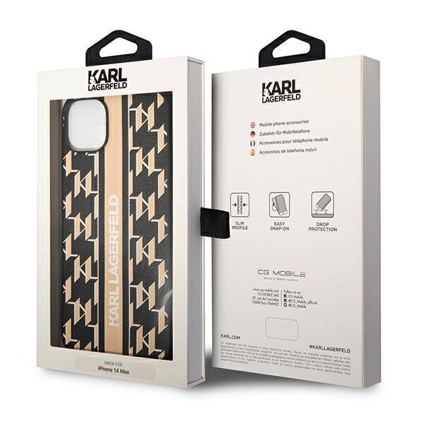 ETUI KARL LAGERFELD MONOGRAM STRIPE DO IPHONE 14 PLUS / 15 PLUS