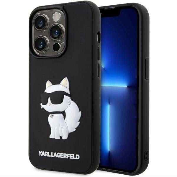 ETUI KARL LAGERFELD RUBBER CHOUPETTE DO IPHONE 14 PRO BLACK