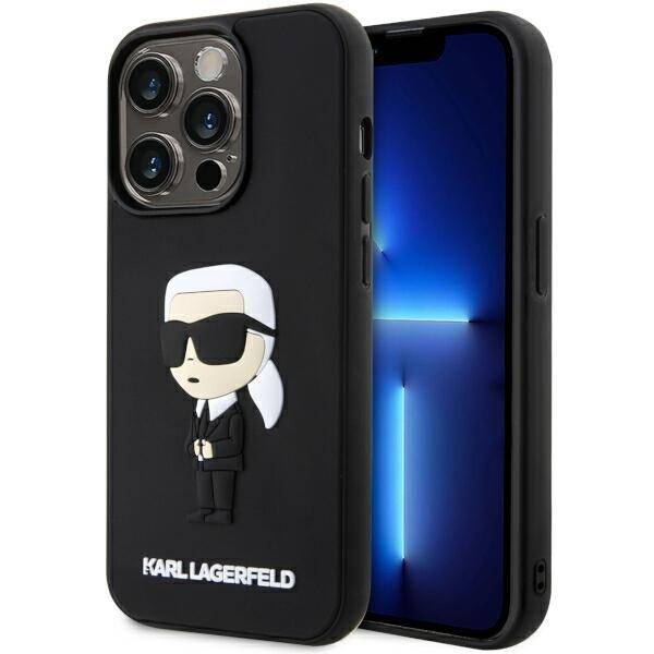 ETUI KARL LAGERFELD RUBBER IKONIK 3D DO IPHONE 14 PRO BLACK