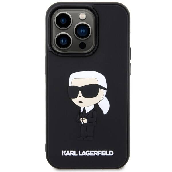 ETUI KARL LAGERFELD RUBBER IKONIK 3D DO IPHONE 14 PRO BLACK