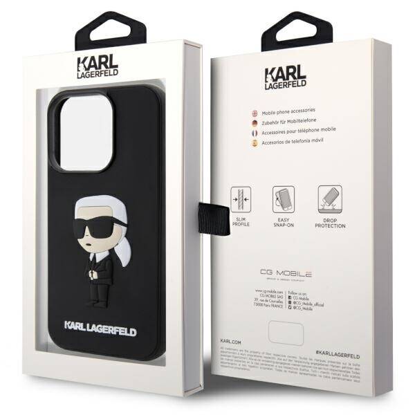 ETUI KARL LAGERFELD RUBBER IKONIK 3D DO IPHONE 14 PRO BLACK