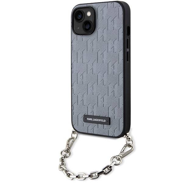 ETUI KARL LAGERFELD SAFFIANO MONOGRAM CHAIN DO IPHONE 14 / 15