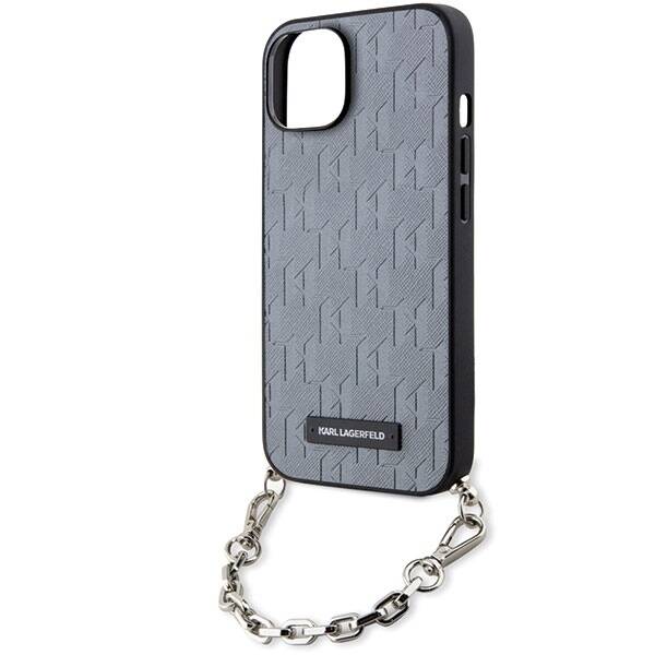 ETUI KARL LAGERFELD SAFFIANO MONOGRAM CHAIN DO IPHONE 14 / 15