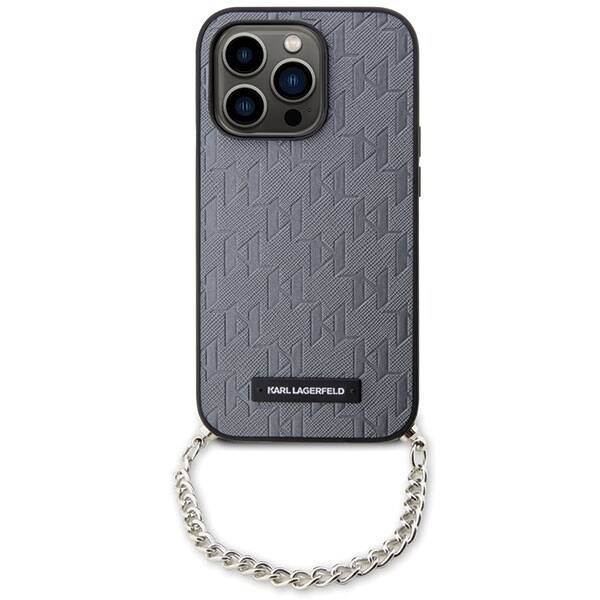 ETUI KARL LAGERFELD SAFFIANO MONOGRAM CHAIN DO IPHONE 14 PRO