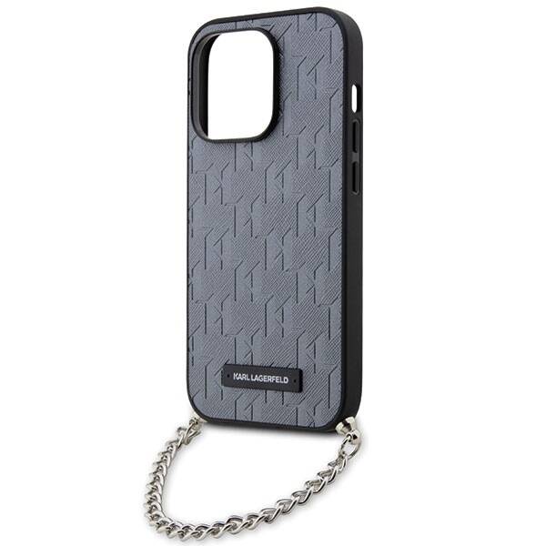 ETUI KARL LAGERFELD SAFFIANO MONOGRAM CHAIN DO IPHONE 14 PRO