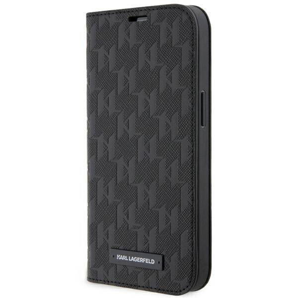 ETUI KARL LAGERFELD SAFFIANO MONOGRAM DO IPHONE 14 / 15 BLACK