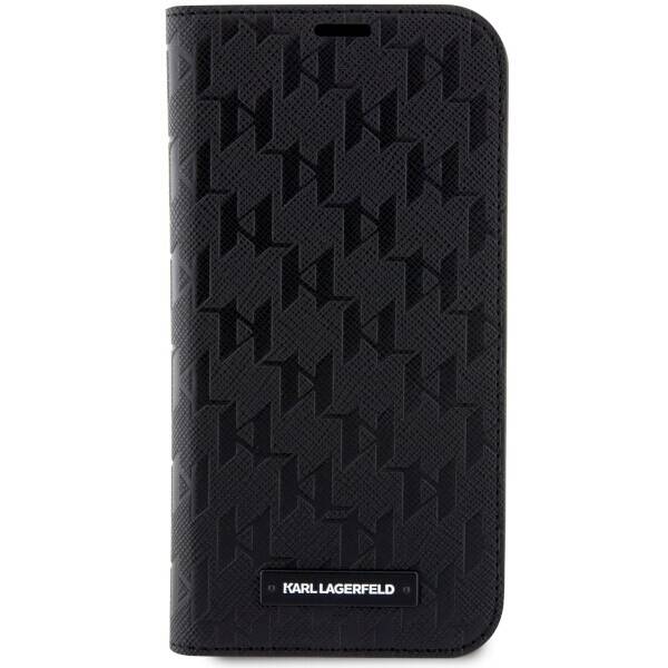 ETUI KARL LAGERFELD SAFFIANO MONOGRAM DO IPHONE 14 / 15 BLACK