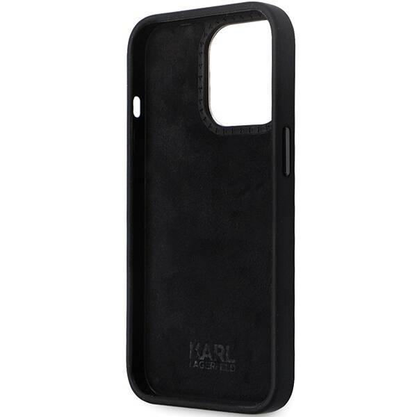 ETUI KARL LAGERFELD SILICONE C METAL DO IPHONE 14 PRO MAX BLACK