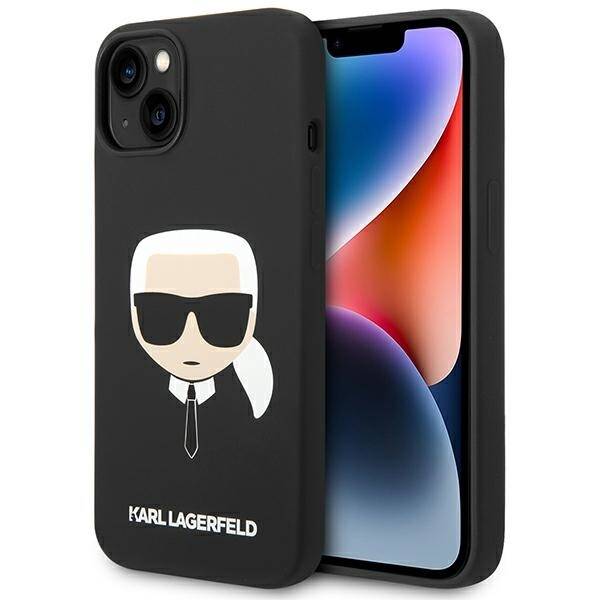 ETUI KARL LAGERFELD SILICONE DO IPHONE 14 PLUS / 15 PLUS BLACK