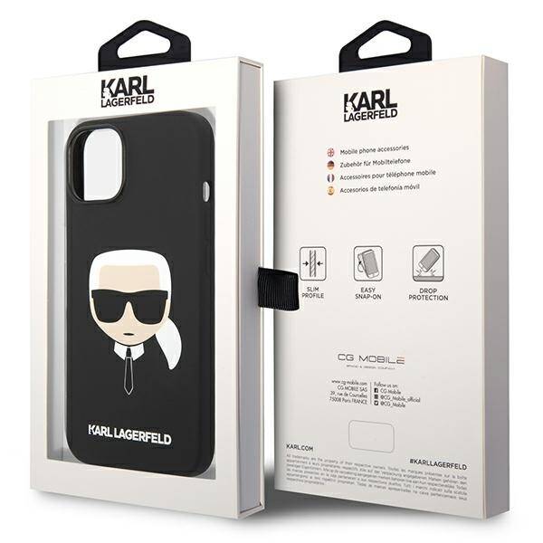 ETUI KARL LAGERFELD SILICONE DO IPHONE 14 PLUS / 15 PLUS BLACK