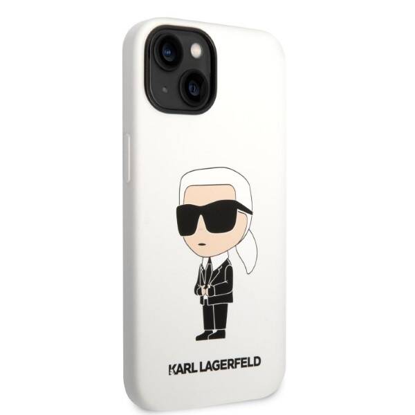 ETUI KARL LAGERFELD SILICONE IKONIK DO IPHONE 14 / 15 WHITE