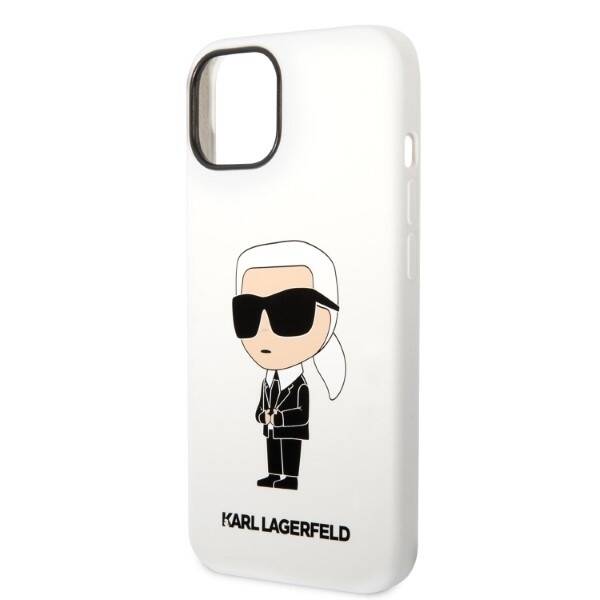 ETUI KARL LAGERFELD SILICONE IKONIK DO IPHONE 14 / 15 WHITE