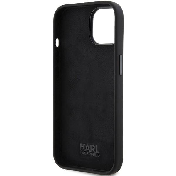 ETUI KARL LAGERFELD SILICONE IKONIK METAL PIN do iPhone 14 PLUS / 15 PLUS