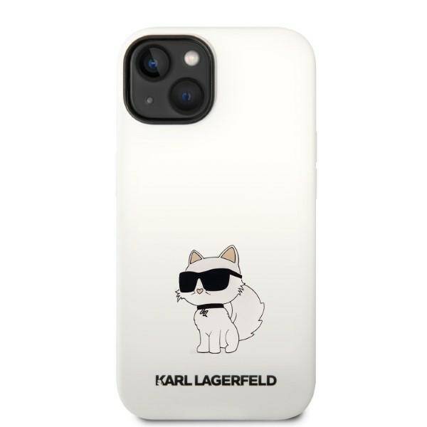 ETUI KARL LAGERFELD SILICONE MAGSAFE DO IPHONE 14 / 15 WHITE