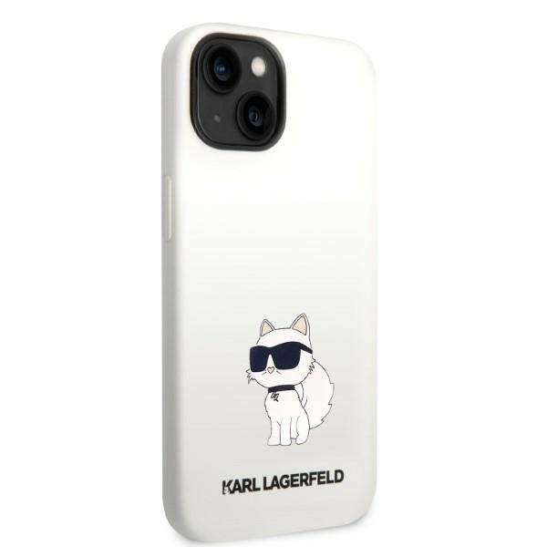 ETUI KARL LAGERFELD SILICONE MAGSAFE DO IPHONE 14 / 15 WHITE