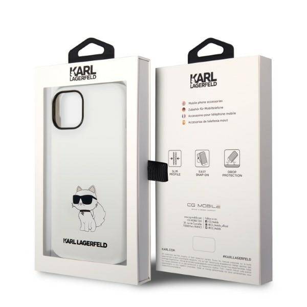 ETUI KARL LAGERFELD SILICONE MAGSAFE DO IPHONE 14 / 15 WHITE