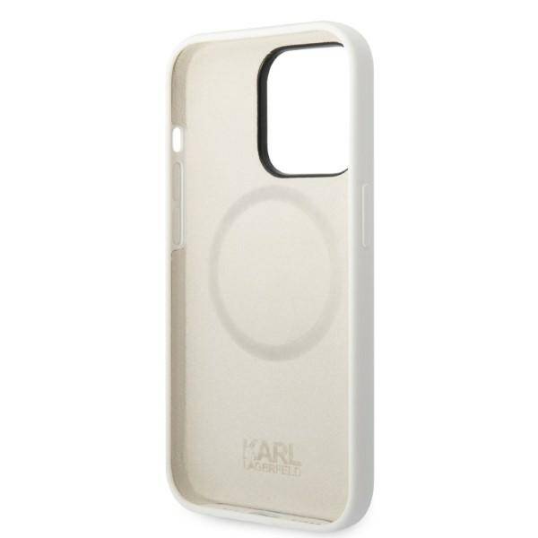 ETUI KARL LAGERFELD SILICONE MAGSAFE DO IPHONE 14 PRO WHITE