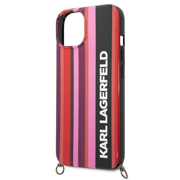 ETUI KARL LAGERFELD STRIPES STRAP DO IPHONE 14 / 15 PINK