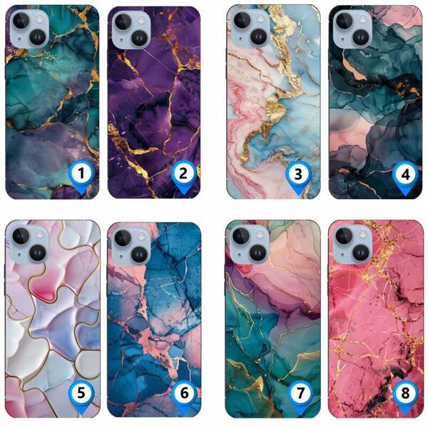 ETUI MARMUR MARBLE RÓŻNE WZORY CASE OBUDOWA AKRYL do IPHONE 15