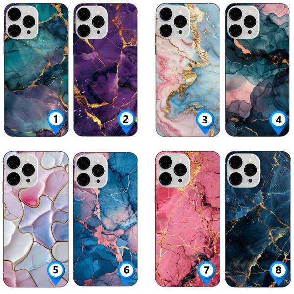 ETUI MARMUR MARBLE RÓŻNE WZORY CASE OBUDOWA AKRYL do IPHONE 15 PRO MAX