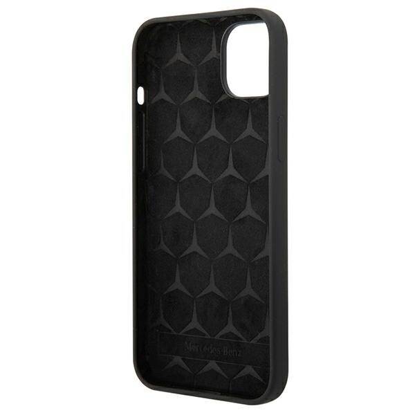 ETUI MERCEDES SILICONE LINE METAL LOGO DO IPHONE 14 / 15 / 13