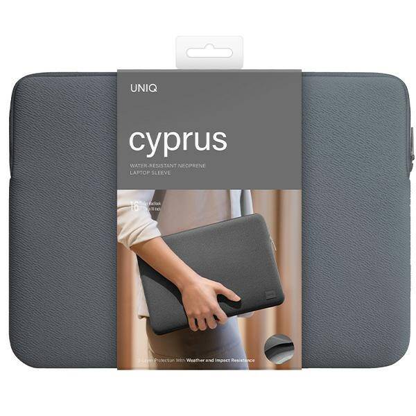 ETUI NA LAPTOP UNIQ SLEEVE 16" CYPRUS WATER-RESISTANT ONYX