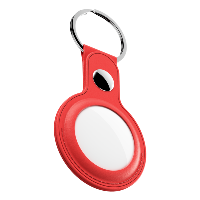 ETUI OCHRONNE DO AIRTAG KEYBUDZ AIRTAG KEYRING SKÓRZANE 2 SZT. CZERWONE