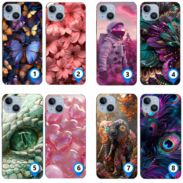 ETUI RÓŻNE WZORY do IPHONE 14 CASE OBUDOWA PLECKI AKRYL