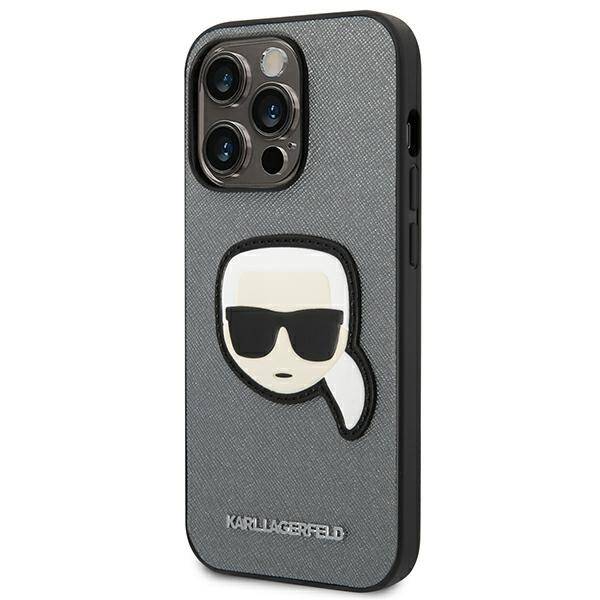 ETUI SAFFIANO KARL LAGERFELD DO IPHONE 14 PRO MAX SILVER