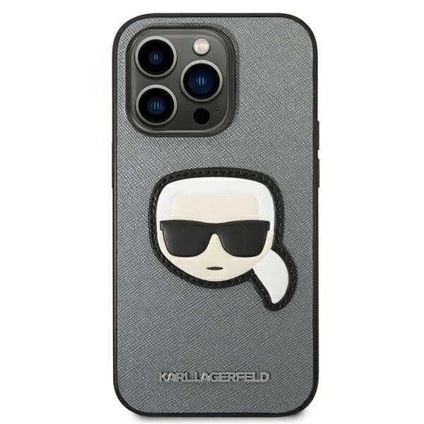 ETUI SAFFIANO KARL LAGERFELD DO IPHONE 14 PRO MAX SILVER