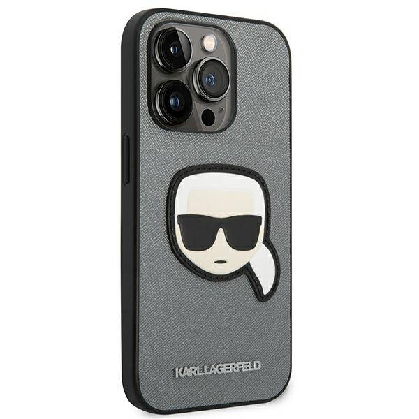 ETUI SAFFIANO KARL LAGERFELD DO IPHONE 14 PRO MAX SILVER