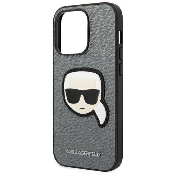 ETUI SAFFIANO KARL LAGERFELD DO IPHONE 14 PRO MAX SILVER