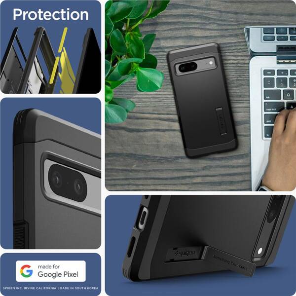 ETUI SPIGEN DO GOOGLE PIXEL 7 TOUGH ARMOR BLACK