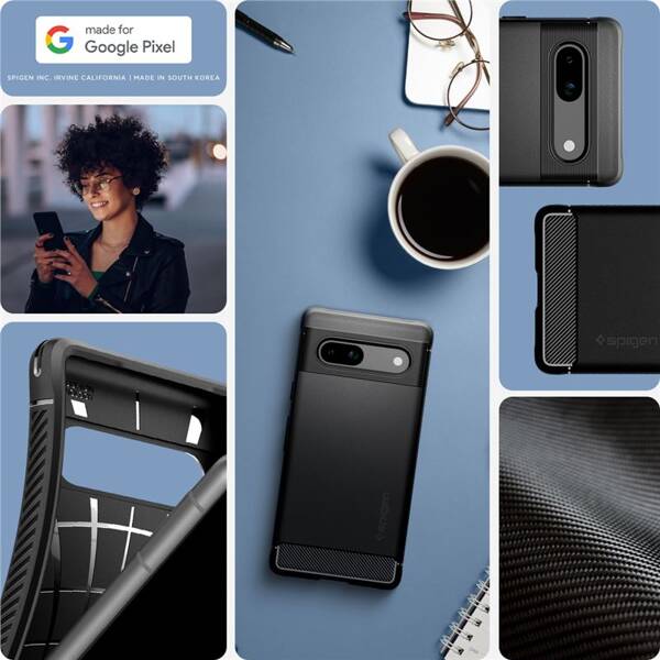 ETUI SPIGEN DO GOOGLE PIXEL 7A RUGGED ARMOR BLACK