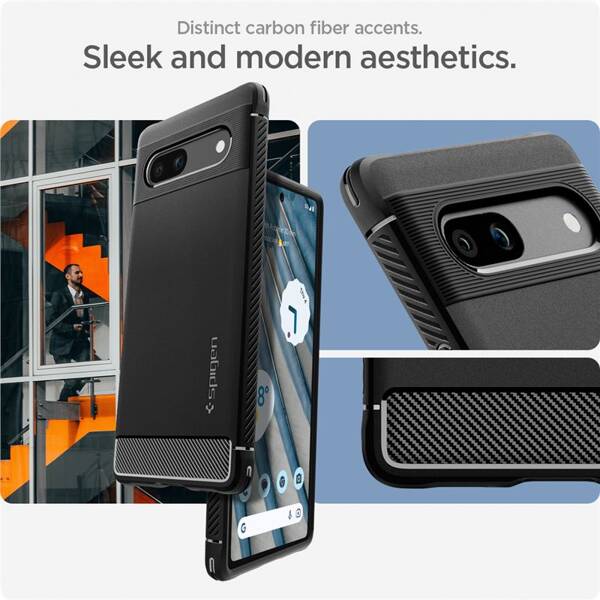 ETUI SPIGEN DO GOOGLE PIXEL 7A RUGGED ARMOR BLACK