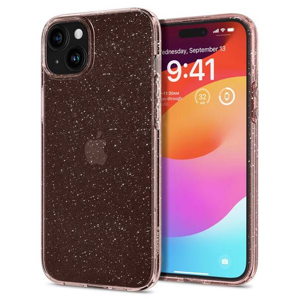 ETUI SPIGEN DO IPHONE 15 PLUS LIQUID CRYSTAL GLITTER ROSE QUARTZ