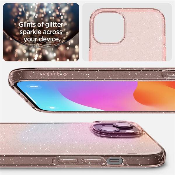 ETUI SPIGEN DO IPHONE 15 PLUS LIQUID CRYSTAL GLITTER ROSE QUARTZ