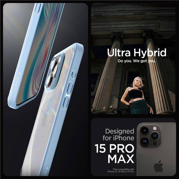 ETUI SPIGEN DO IPHONE 15 PRO MAX CRYSTAL HYBRID BLUE