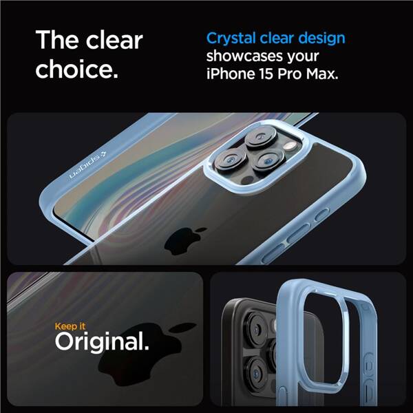 ETUI SPIGEN DO IPHONE 15 PRO MAX CRYSTAL HYBRID BLUE