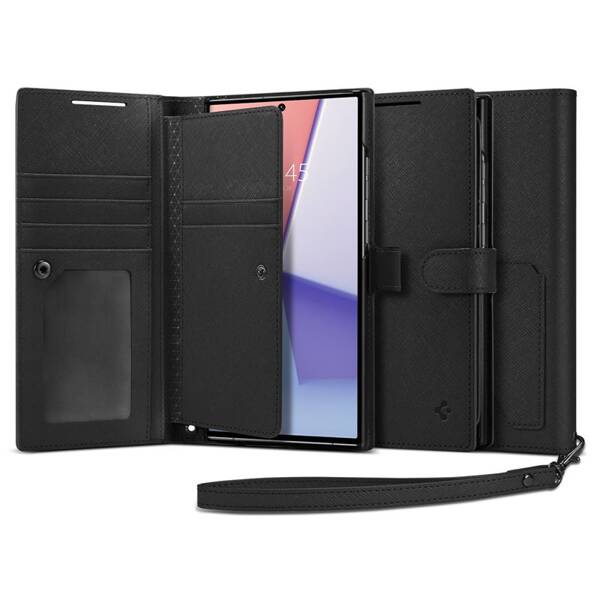 ETUI Z KLAPKĄ do GALAXY S23 ULTRA SPIGEN WALLET S PLUS