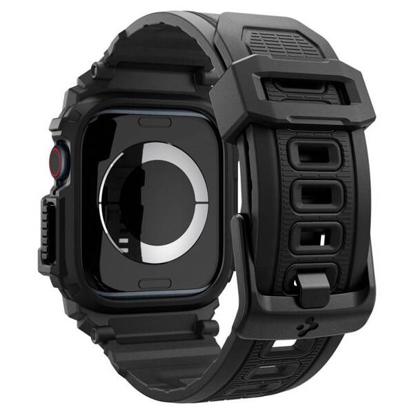 ETUI Z PASKIEM DO APPLE WATCH 10 46 MM SPIGEN RUGGED ARMOR ”PRO” CZARNE